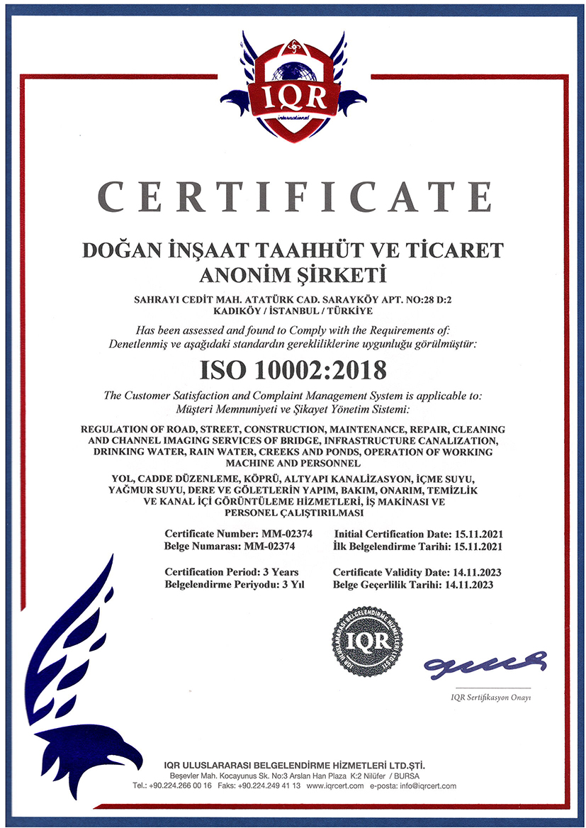Sertifikalarımız